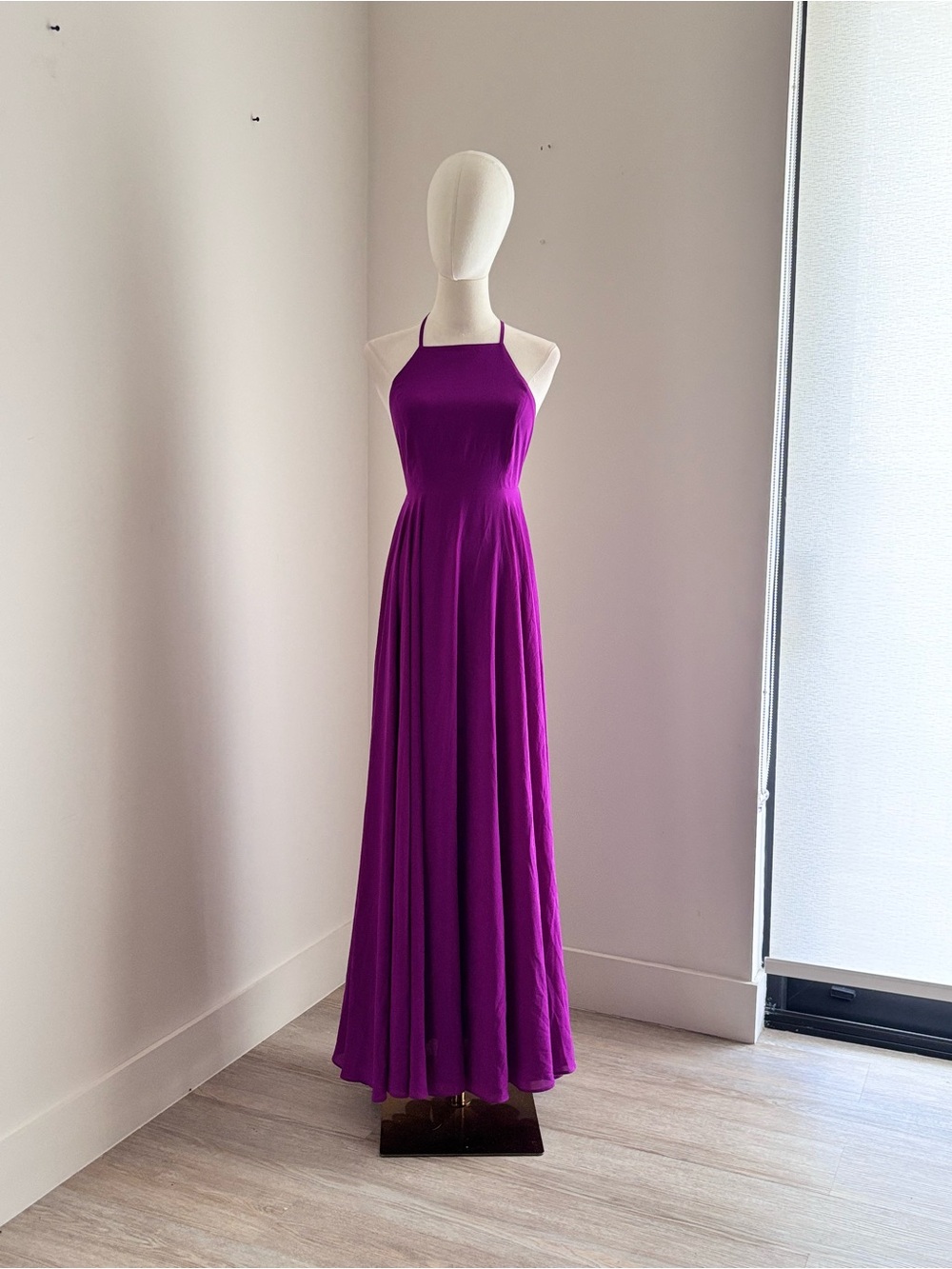 Lulus Purple Heavenly Hues Halter Crisscross Back Maxi Dress Size XS